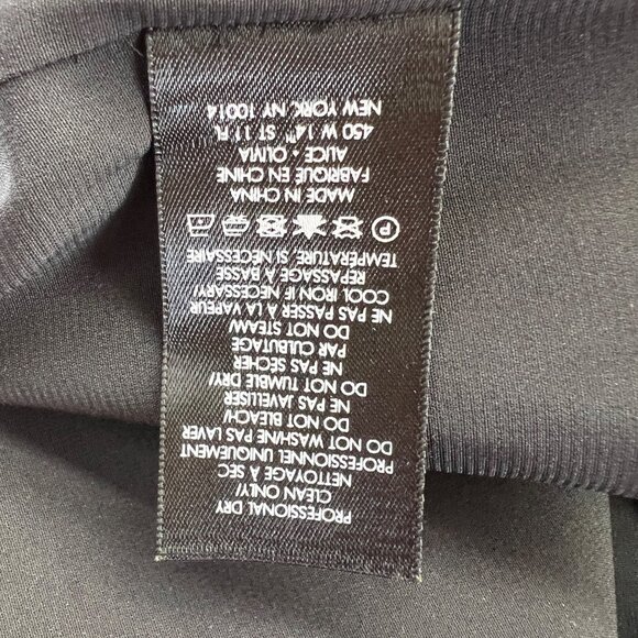 Alice + Olivia Coley Colorblock Sleeveless Shift Dress Black Blue Size 12 - Picture 10 of 10